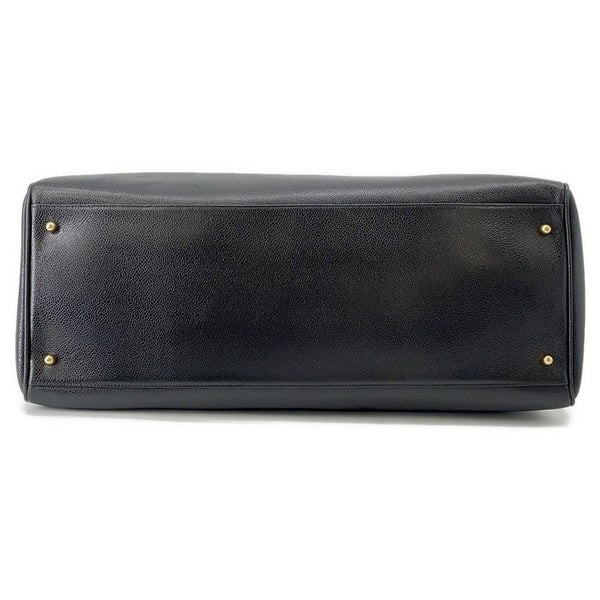 シャネル チェーントートバッグ ココマーク スーパーモデルバッグ キャビアスキン A01992 黒