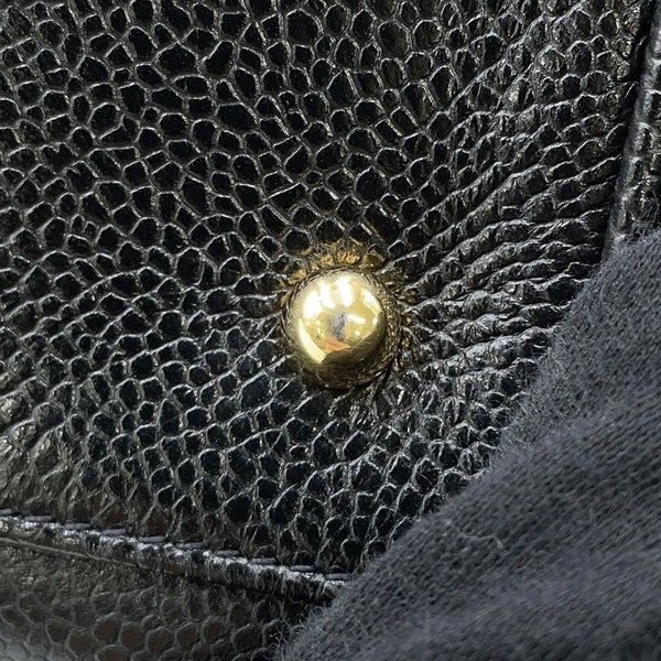 シャネル チェーントートバッグ ココマーク スーパーモデルバッグ キャビアスキン A01992 黒