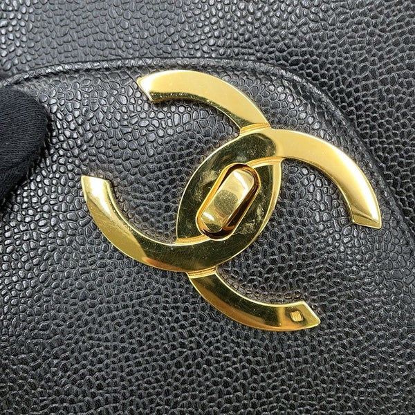 シャネル チェーントートバッグ ココマーク スーパーモデルバッグ キャビアスキン A01992 黒