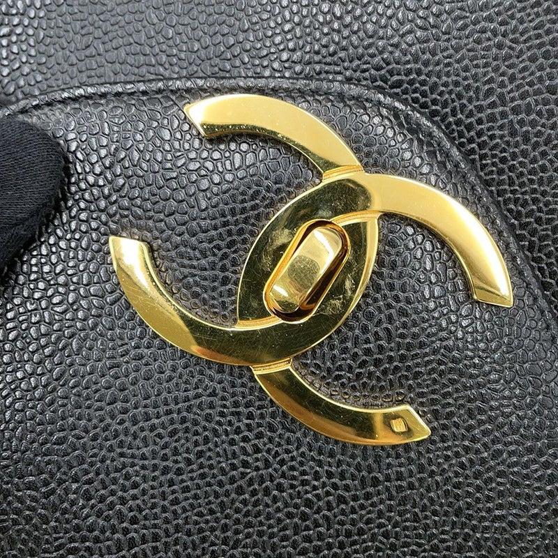 シャネル チェーントートバッグ ココマーク スーパーモデルバッグ キャビアスキン A01992 黒