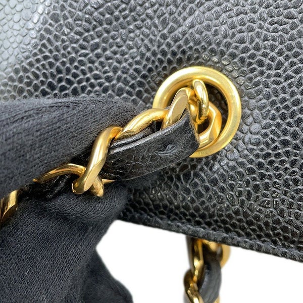 シャネル チェーントートバッグ ココマーク スーパーモデルバッグ キャビアスキン A01992 黒