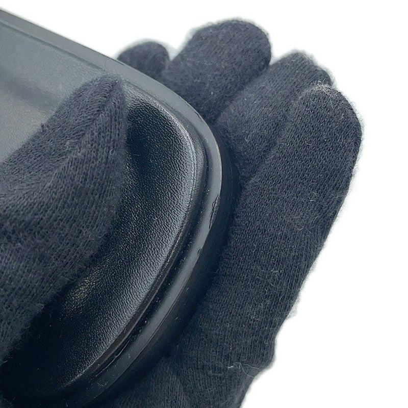 エルメス サンダル オラン ベルベット レディースサイズ38 1/2 HERMES 靴 黒