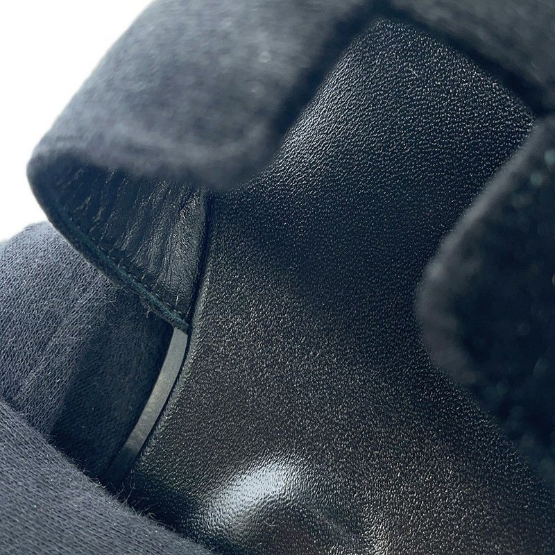 エルメス サンダル オラン ベルベット レディースサイズ38 1/2 HERMES 靴 黒