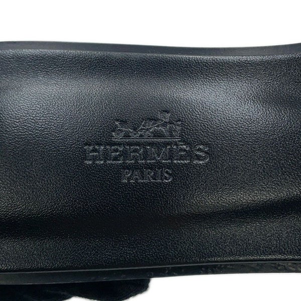 エルメス サンダル オラン ベルベット レディースサイズ38 1/2 HERMES 靴 黒