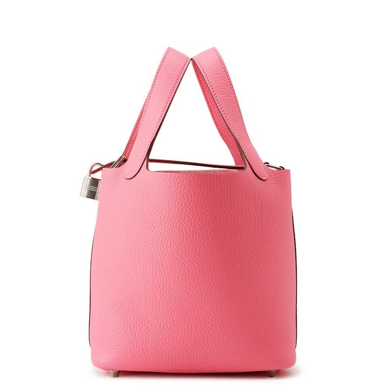 エルメス ハンドバッグ ピコタンロックPM ローズアザレ/シルバー金具 トリヨンクレマンス W刻印