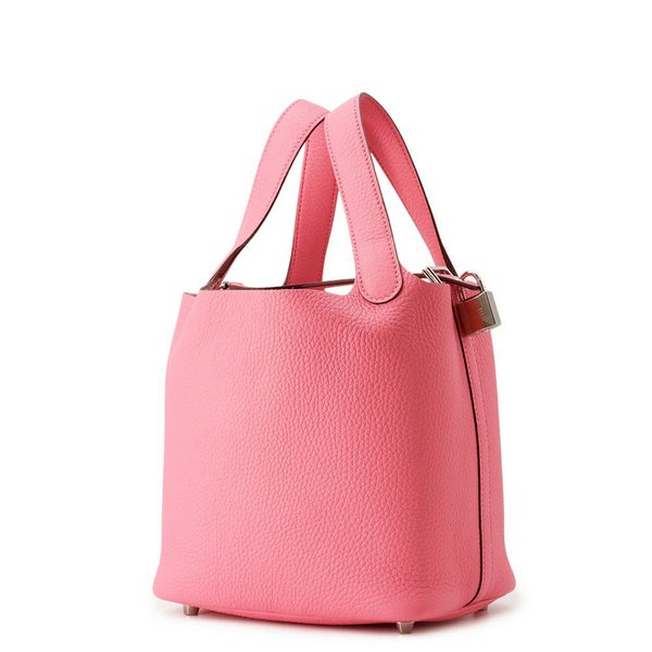 エルメス ハンドバッグ ピコタンロックPM ローズアザレ/シルバー金具 トリヨンクレマンス W刻印