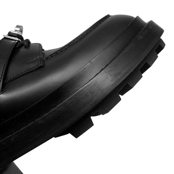 エルメス ローファー ダービー ファースト グラッセ レディースサイズ35 1/2 HERMES 靴 黒