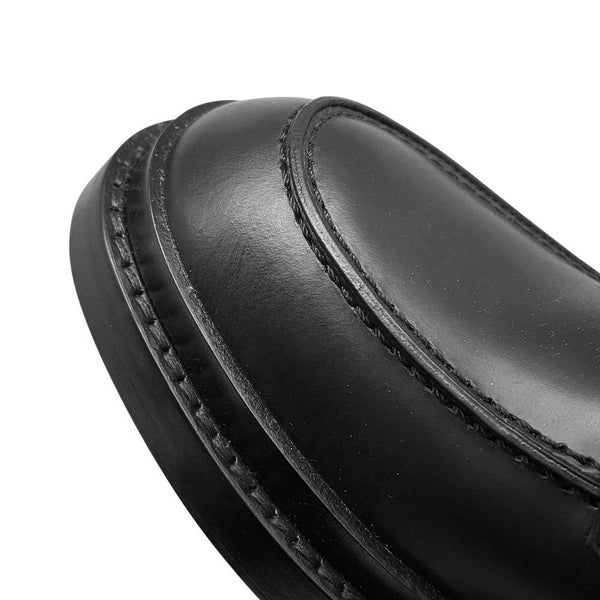 エルメス ローファー ダービー ファースト グラッセ レディースサイズ35 1/2 HERMES 靴 黒