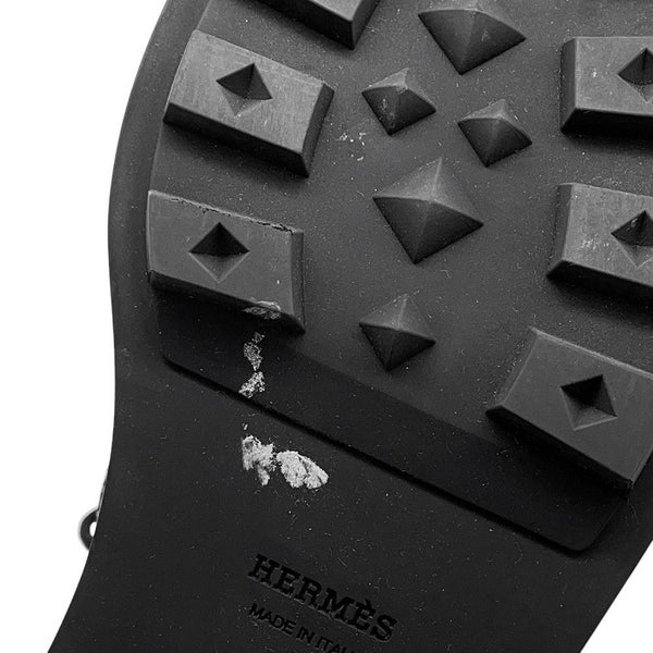 エルメス ローファー ダービー ファースト グラッセ レディースサイズ35 1/2 HERMES 靴 黒