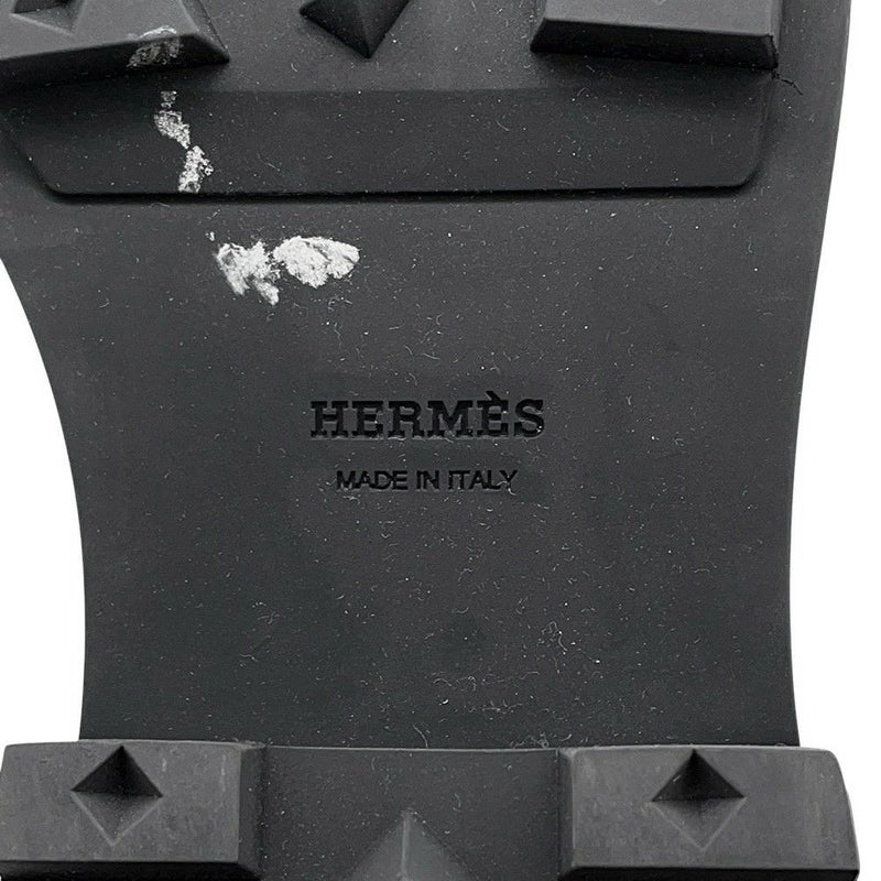 エルメス ローファー ダービー ファースト グラッセ レディースサイズ35 1/2 HERMES 靴 黒