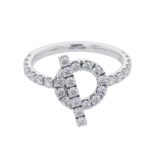 エルメス リング フィネス ダイヤモンド 31P 計0.83ct K18WGホワイトゴールド リングサイズ53 HERMES 指輪