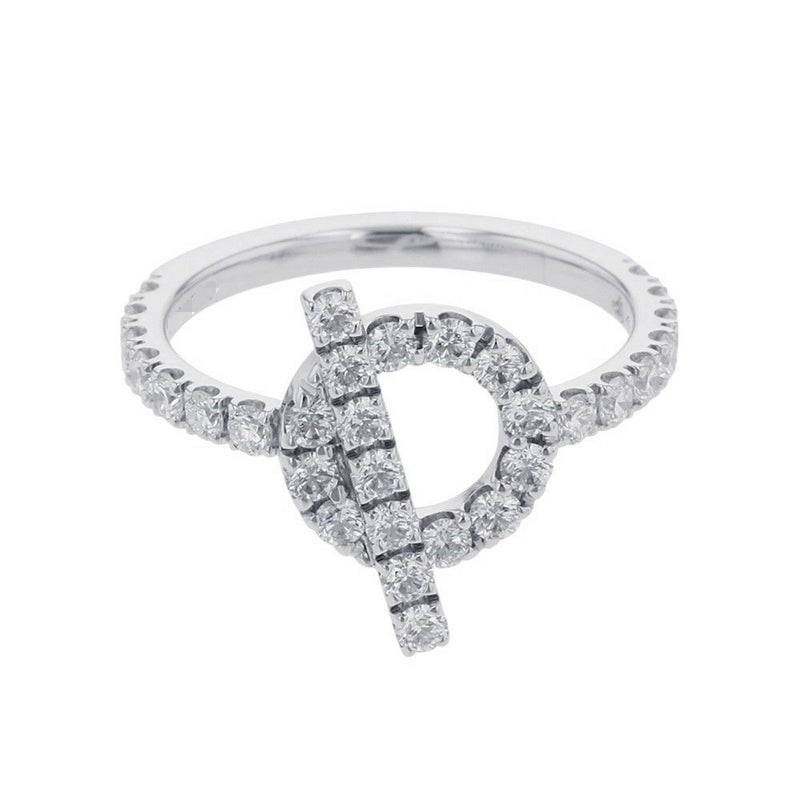 エルメス リング フィネス ダイヤモンド 31P 計0.83ct K18WGホワイトゴールド リングサイズ53 HERMES 指輪