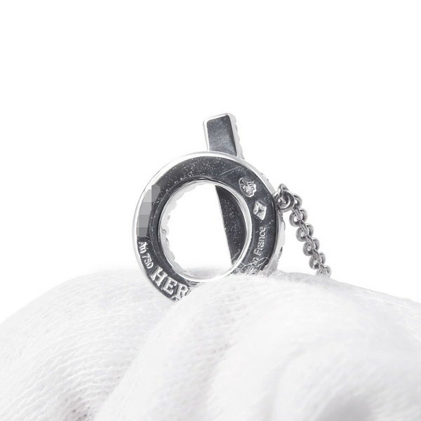 エルメス ネックレス フィネス ペンダント ダイヤモンド 17P 計0.46ct K18WGホワイトゴールド HERMES