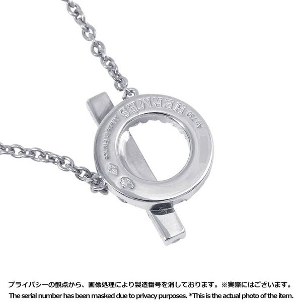 エルメス ネックレス フィネス ペンダント ダイヤモンド 17P 計0.46ct K18WGホワイトゴールド HERMES