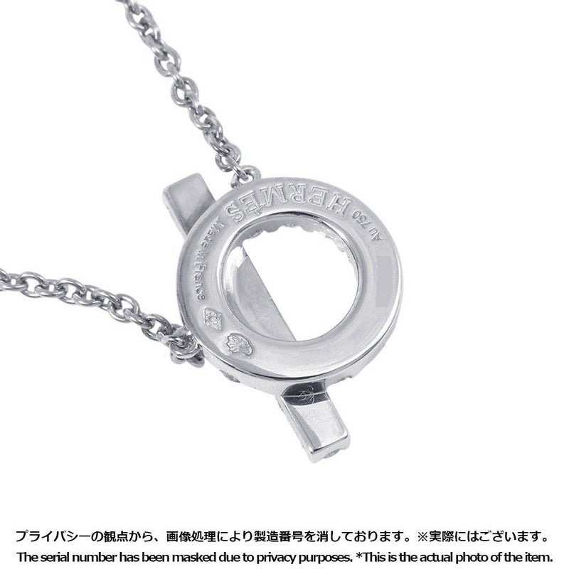 エルメス ネックレス フィネス ペンダント ダイヤモンド 17P 計0.46ct K18WGホワイトゴールド HERMES