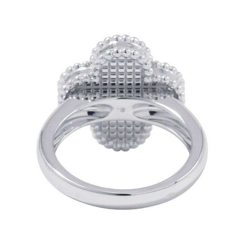 ヴァンクリーフ&アーペル リング ヴィンテージ アルハンブラ リング ギヨシェ K18WG リングサイズ49 VCARP9XI49