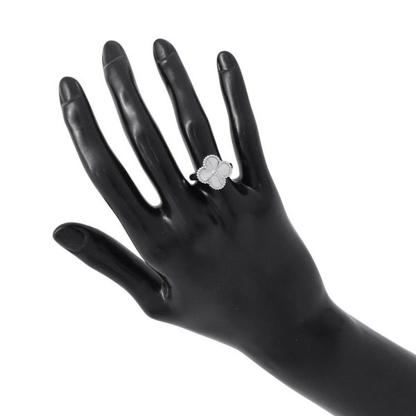 ヴァンクリーフ&アーペル リング ヴィンテージ アルハンブラ リング ギヨシェ K18WG リングサイズ49 VCARP9XI49