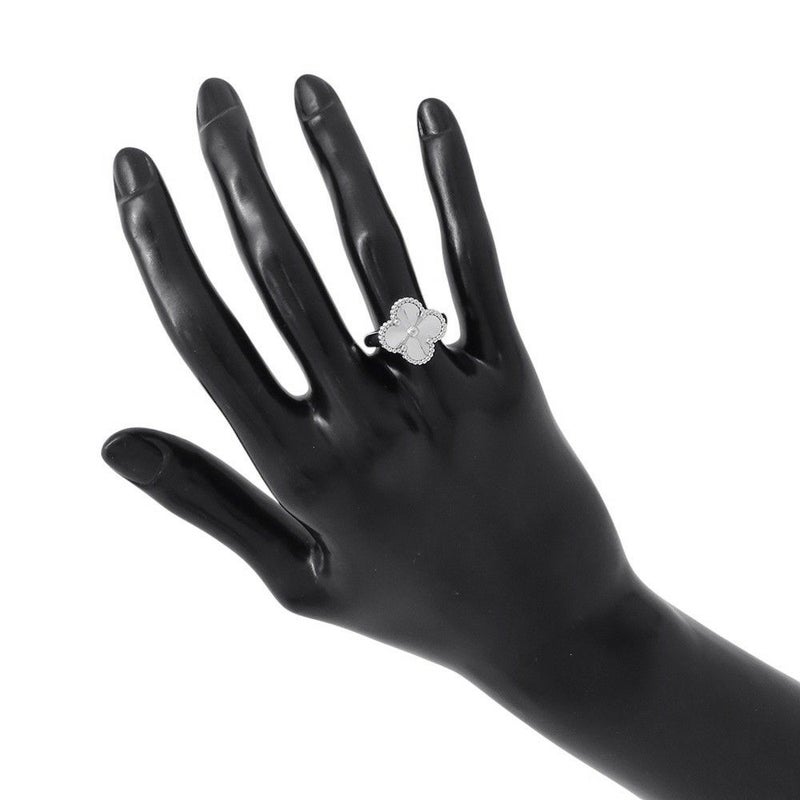 ヴァンクリーフ&アーペル リング ヴィンテージ アルハンブラ リング ギヨシェ K18WG リングサイズ49 VCARP9XI49