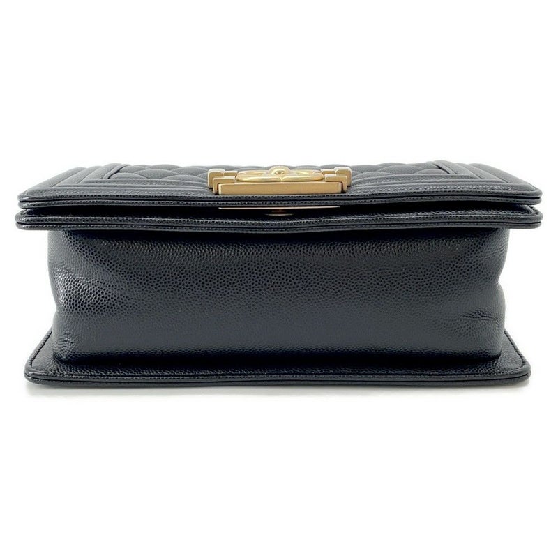 シャネル チェーンショルダーバッグ ボーイシャネル スモール マトラッセ ココマーク A67085 BOY CHANEL 黒