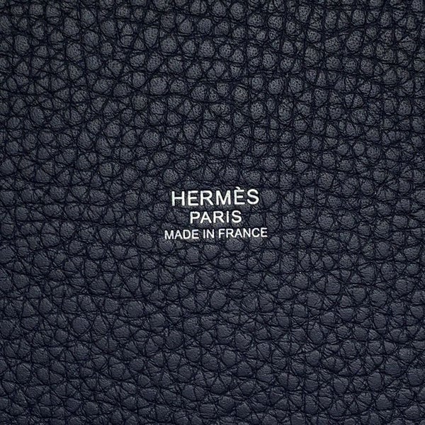 エルメス ハンドバッグ ピコタンロックMM ブルーニュイ/シルバー金具 トリヨンクレマンス D刻印