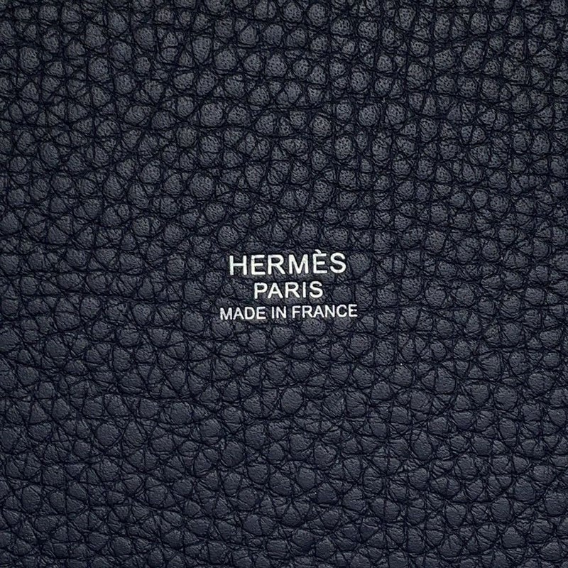 エルメス ハンドバッグ ピコタンロックMM ブルーニュイ/シルバー金具 トリヨンクレマンス D刻印