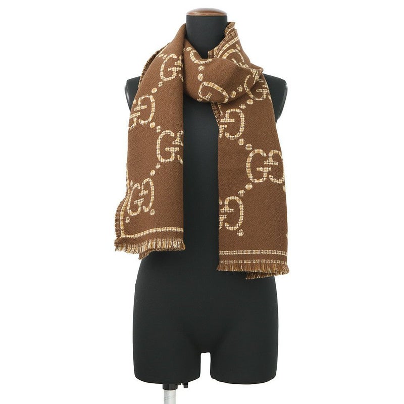 グッチ スカーフ GGウールジャカード チェック柄 ウール スカーフ 660025 GUCCI ストール マフラー GG柄