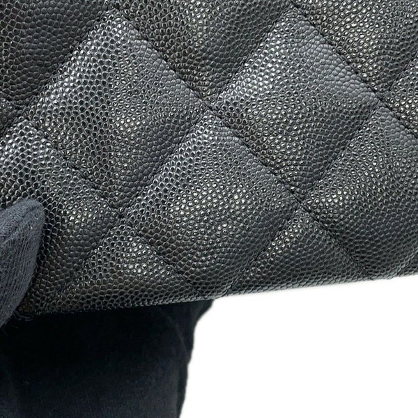 シャネル チェーンショルダーバッグ ココマーク マトラッセ ココファースト キャビアスキン AS3580 CHANEL 黒