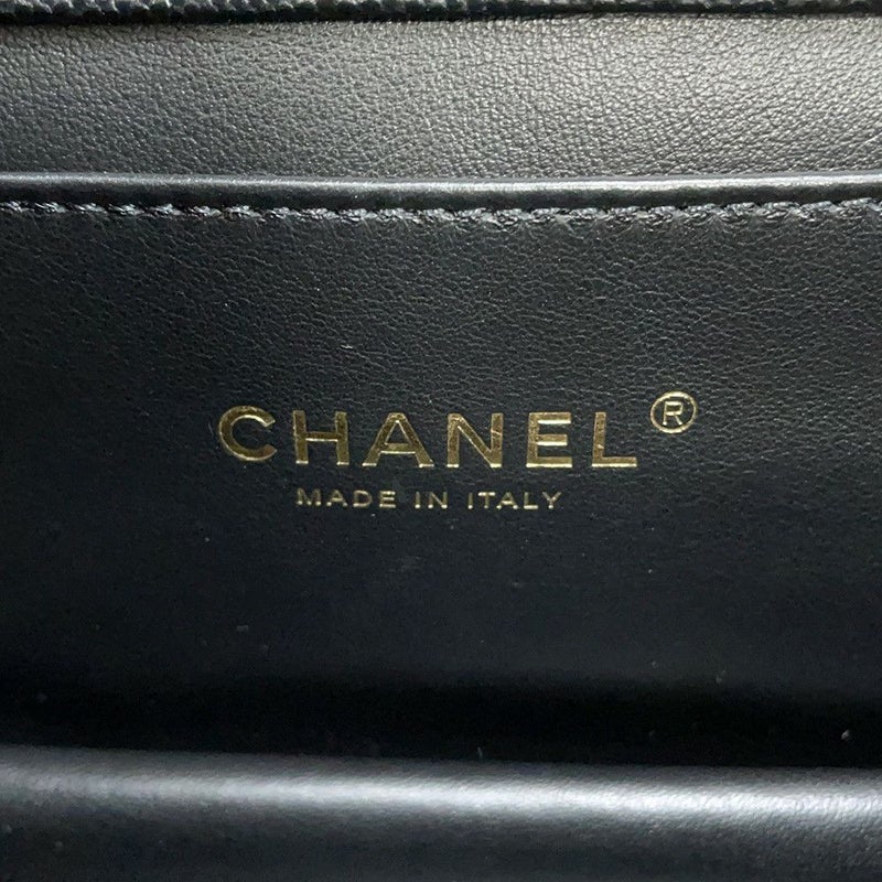 シャネル チェーンショルダーバッグ ココマーク マトラッセ ココファースト キャビアスキン AS3580 CHANEL 黒