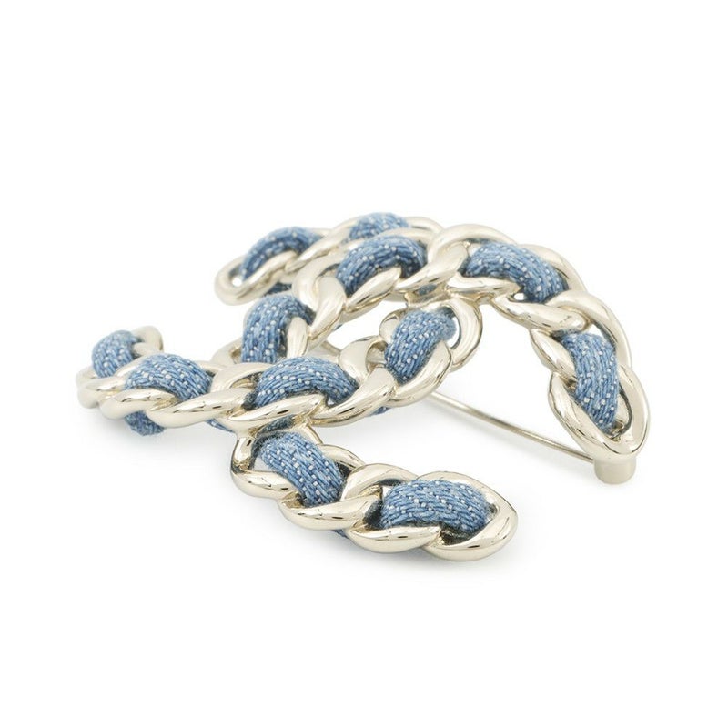 シャネル ブローチ ココマーク デニム メタル B25P ABF175 CHANEL アクセサリー