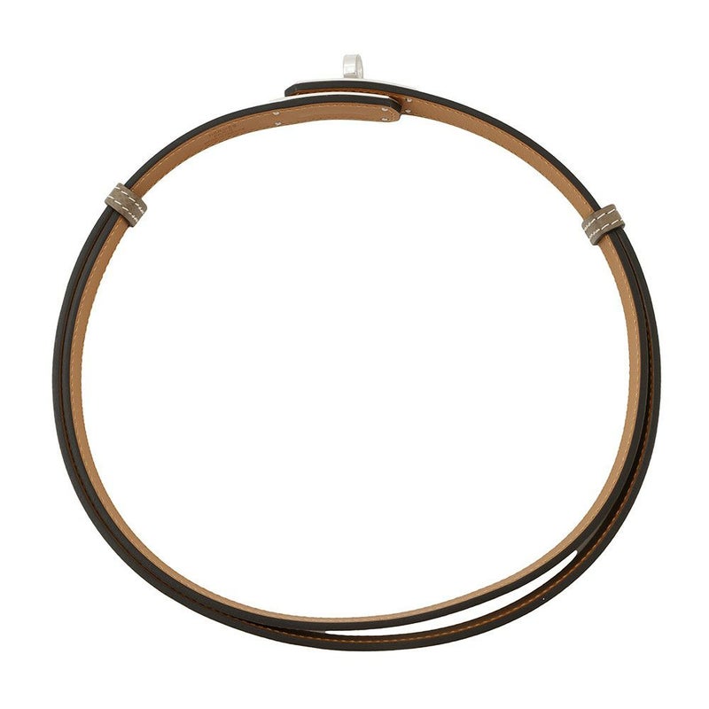 エルメス ケリーベルト エトゥープ/シルバー金具 エプソン U刻印 HERMES べルト