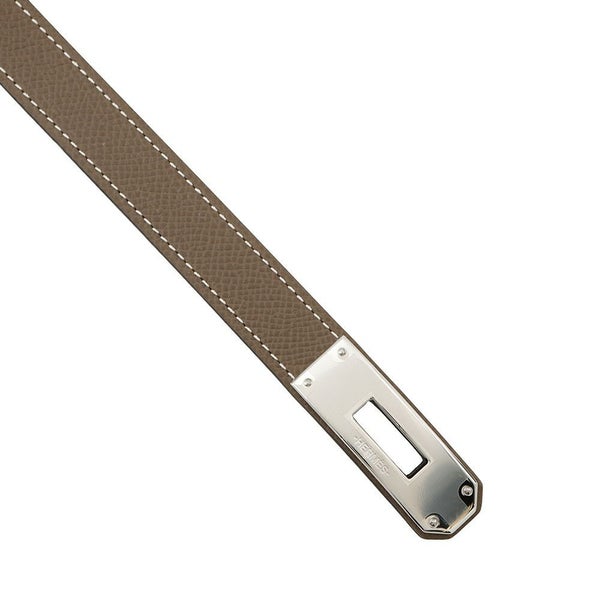 エルメス ケリーベルト エトゥープ/シルバー金具 エプソン U刻印 HERMES べルト
