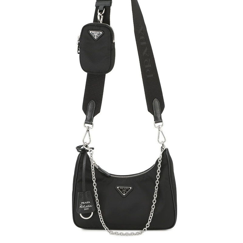 プラダ ショルダーバッグ Re-Edition 2005 Re-Nylon ナイロン 1BH204 PRADA 2wayバッグ 黒