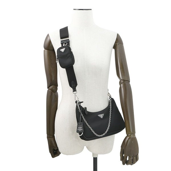 プラダ ショルダーバッグ Re-Edition 2005 Re-Nylon ナイロン 1BH204 PRADA 2wayバッグ 黒