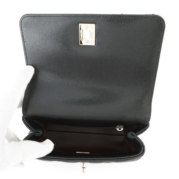 シャネル ハンドバッグ ココマーク マトラッセ ココハンドル XXS キャビアスキン AS2215 CHANEL 2way 黒