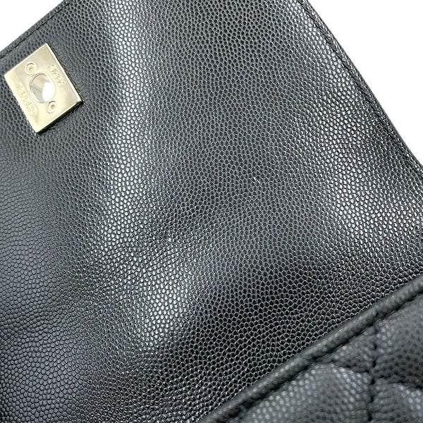 シャネル ハンドバッグ ココマーク マトラッセ ココハンドル XXS キャビアスキン AS2215 CHANEL 2way 黒