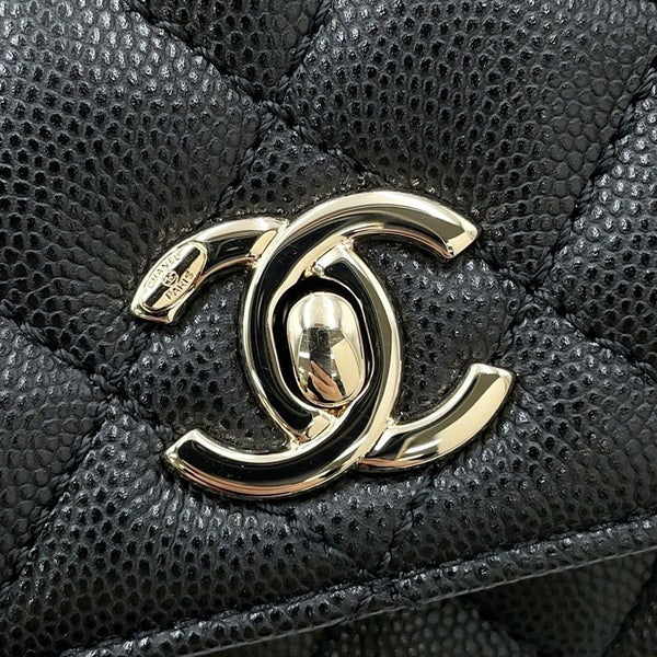 シャネル ハンドバッグ ココマーク マトラッセ ココハンドル XXS キャビアスキン AS2215 CHANEL 2way 黒