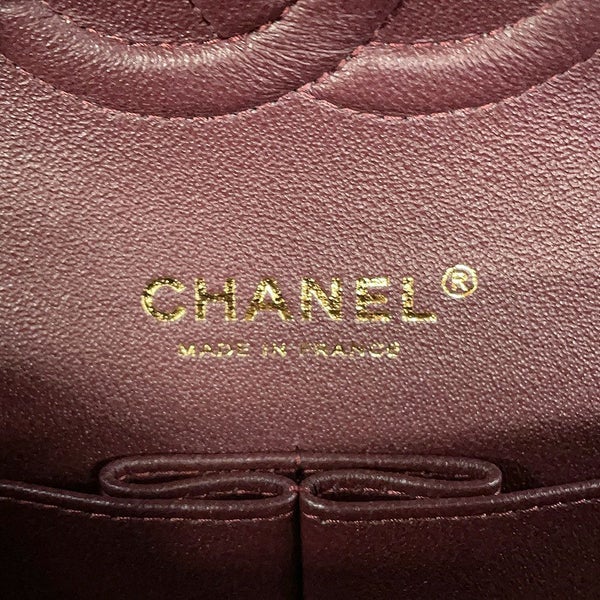 シャネル チェーンショルダーバッグ マトラッセ25 ココマーク ダブルチェーン ラムスキン A01112 CHANEL 黒