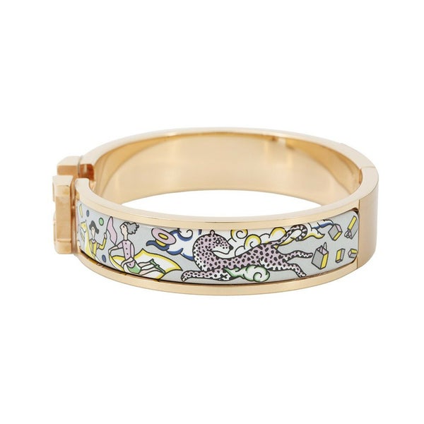 エルメス ブレスレット クリックH HERMESの叙事詩 サイズPM グリ/ピンクゴールド金具 HERMES バングル ソルド品