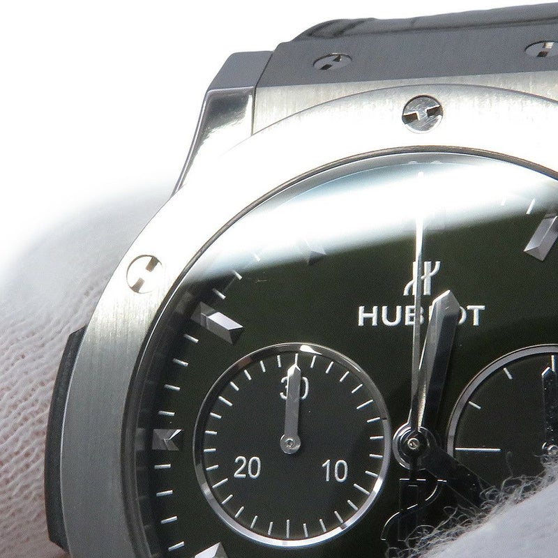 ウブロ クラシック フュージョン クロノグラフ チタニウム グリーン 541.NX.8970.LR グリーン文字盤