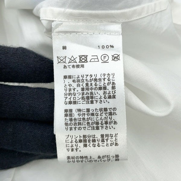 エルメス 半袖シャツ タツノオトシゴ プリント コットン メンズサイズ41 HERMES アパレル トップス 白