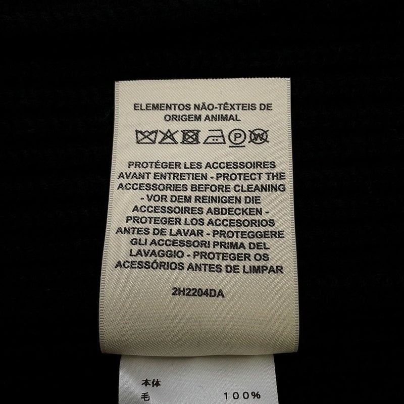 エルメス ニット Hモチーフ ジップアップブルゾン ウール レディースサイズ34 HERMES カーディガン 黒