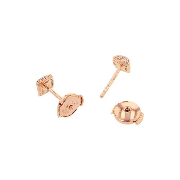 エルメス ピアス クルー・ドゥ・H ダイヤモンド 48P 計0.2ct K18PGピンクゴールド HERMES スタッドピアス Clou d H Earrings