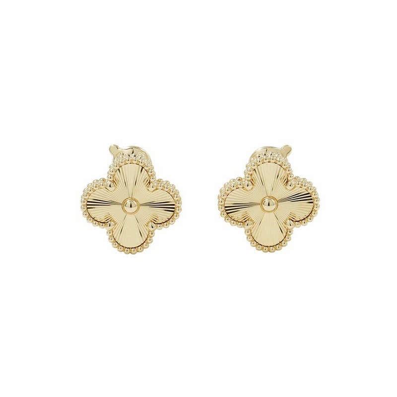 ヴァンクリーフ&アーペル ピアス ヴィンテージ アルハンブラ イヤリング ギヨシェ K18YGイエローゴールド VCARP3JL00