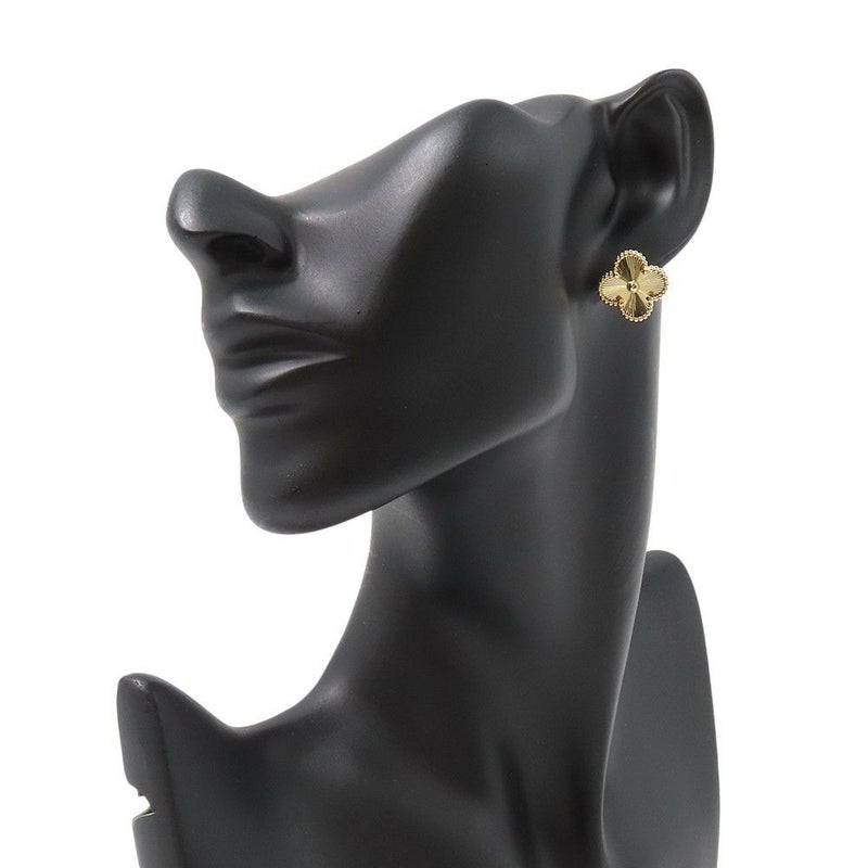 ヴァンクリーフ&アーペル ピアス ヴィンテージ アルハンブラ イヤリング ギヨシェ K18YGイエローゴールド VCARP3JL00