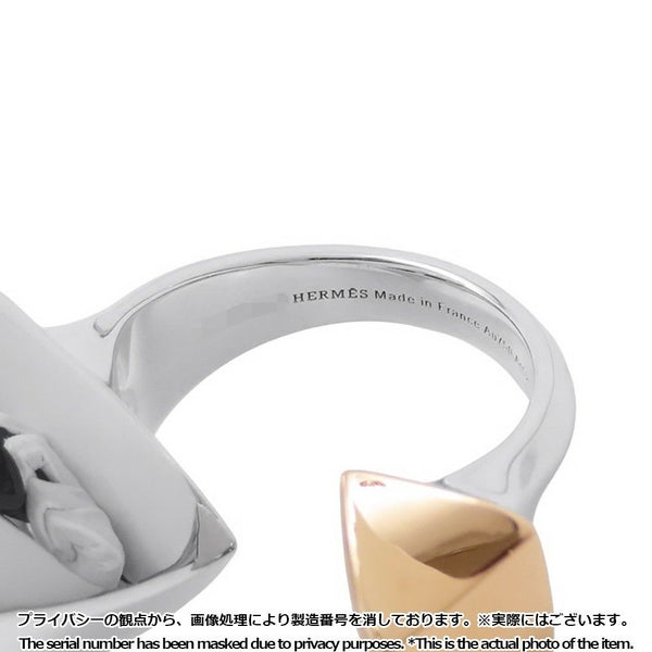 エルメス リング メドール SV925シルバー/K18PGピンクゴールド リングサイズ58 HERMES ジュエリー