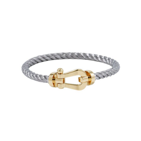 フレッド ブレスレット フォース10 K18YG SSステンレススチール サイズ17 LM バングル