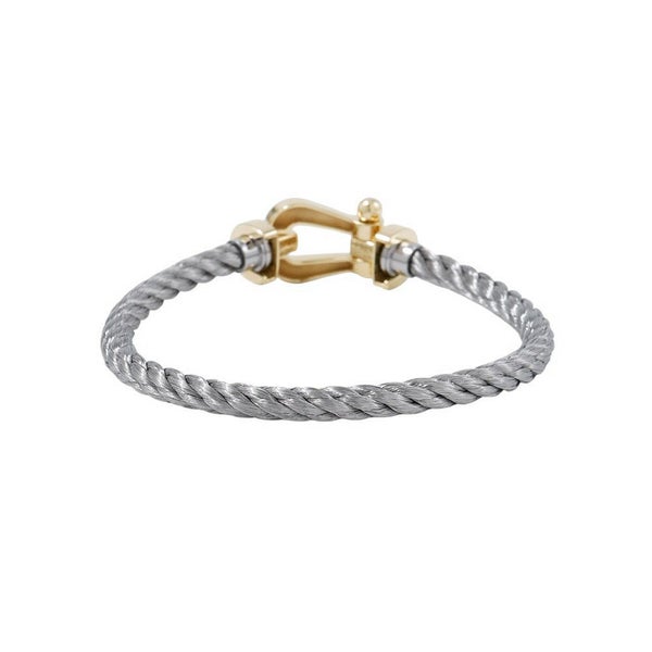 フレッド ブレスレット フォース10 K18YG SSステンレススチール サイズ17 LM バングル