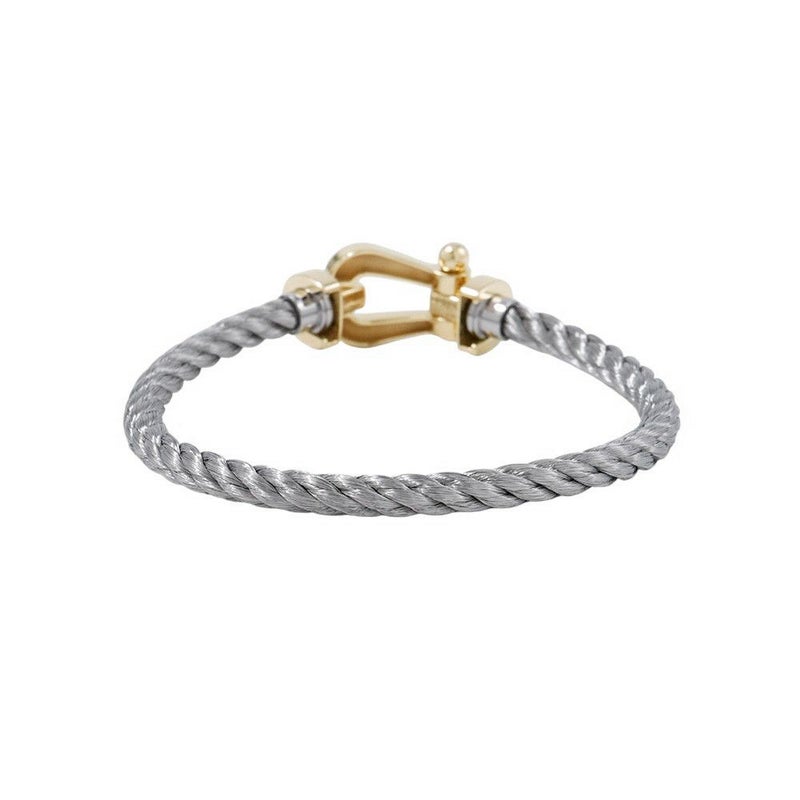 フレッド ブレスレット フォース10 K18YG SSステンレススチール サイズ17 LM バングル