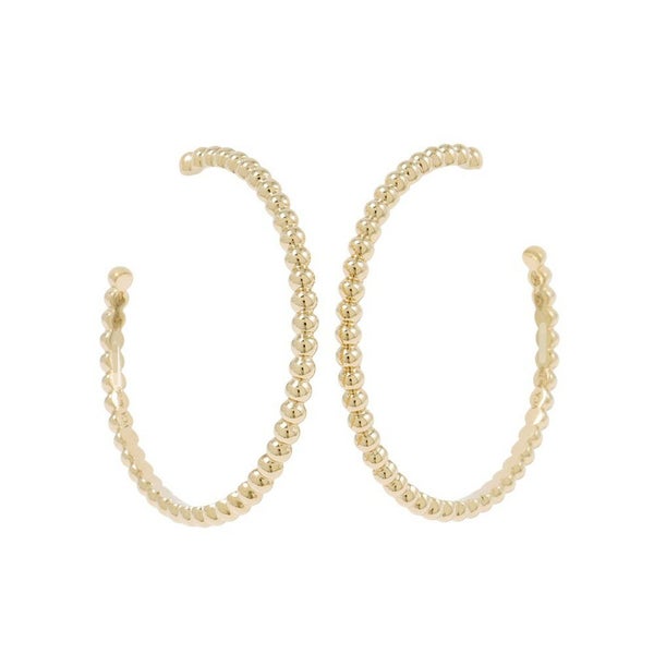 ヴァンクリーフ&アーペル ピアス ペルレ フープ スモールモデル K18YGイエローゴールド V&A ローズゴールド