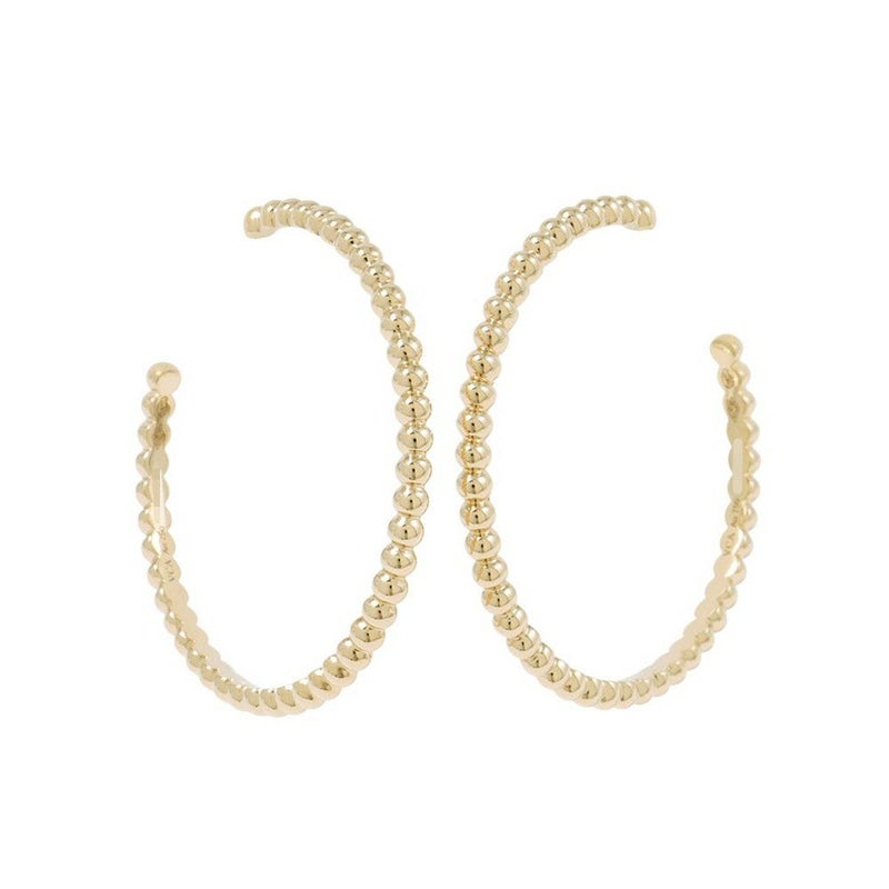 ヴァンクリーフ&アーペル ピアス ペルレ フープ スモールモデル K18YGイエローゴールド V&A ローズゴールド